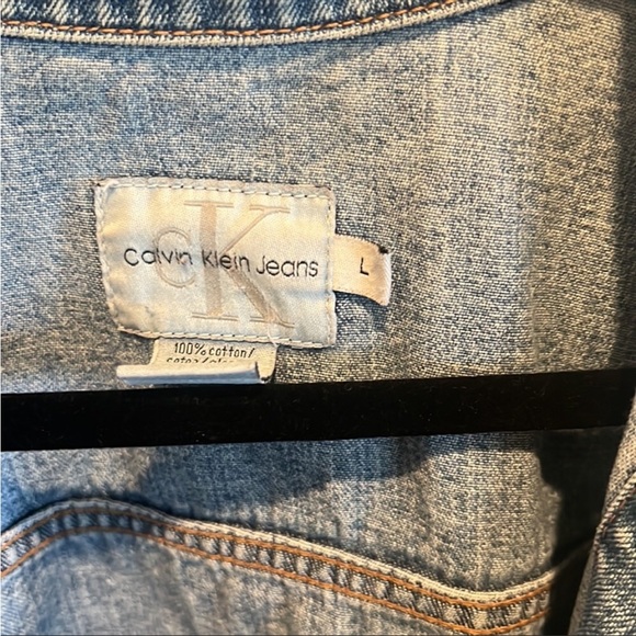 Calvin Klein Women Jean Jacket Size Large - Picture 4 of 5